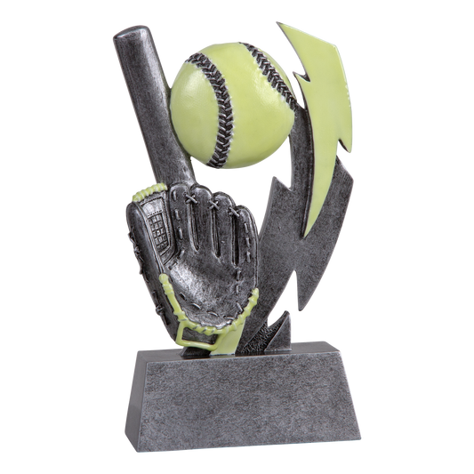 Glow in the Dark Softball Trophy 6"