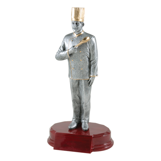 Chef Sculpture Award Male 9.25"