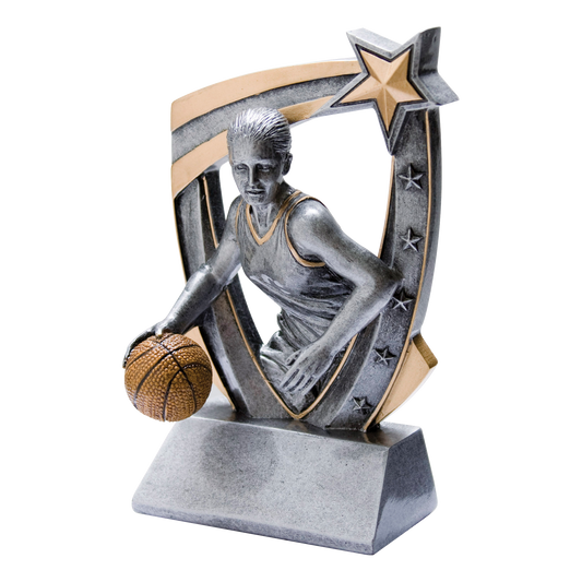 3D Star Basketball Award Female 6"