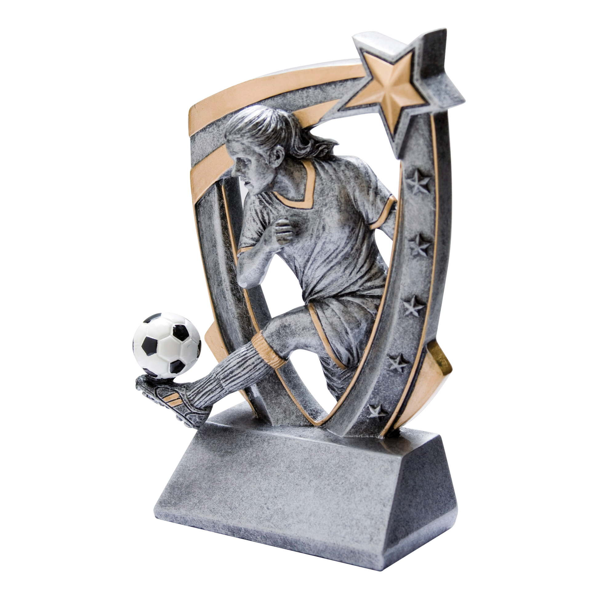 3D Star Soccer Award Female 6"
