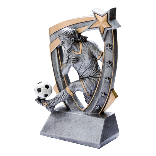 3D Star Soccer Award Female 6"