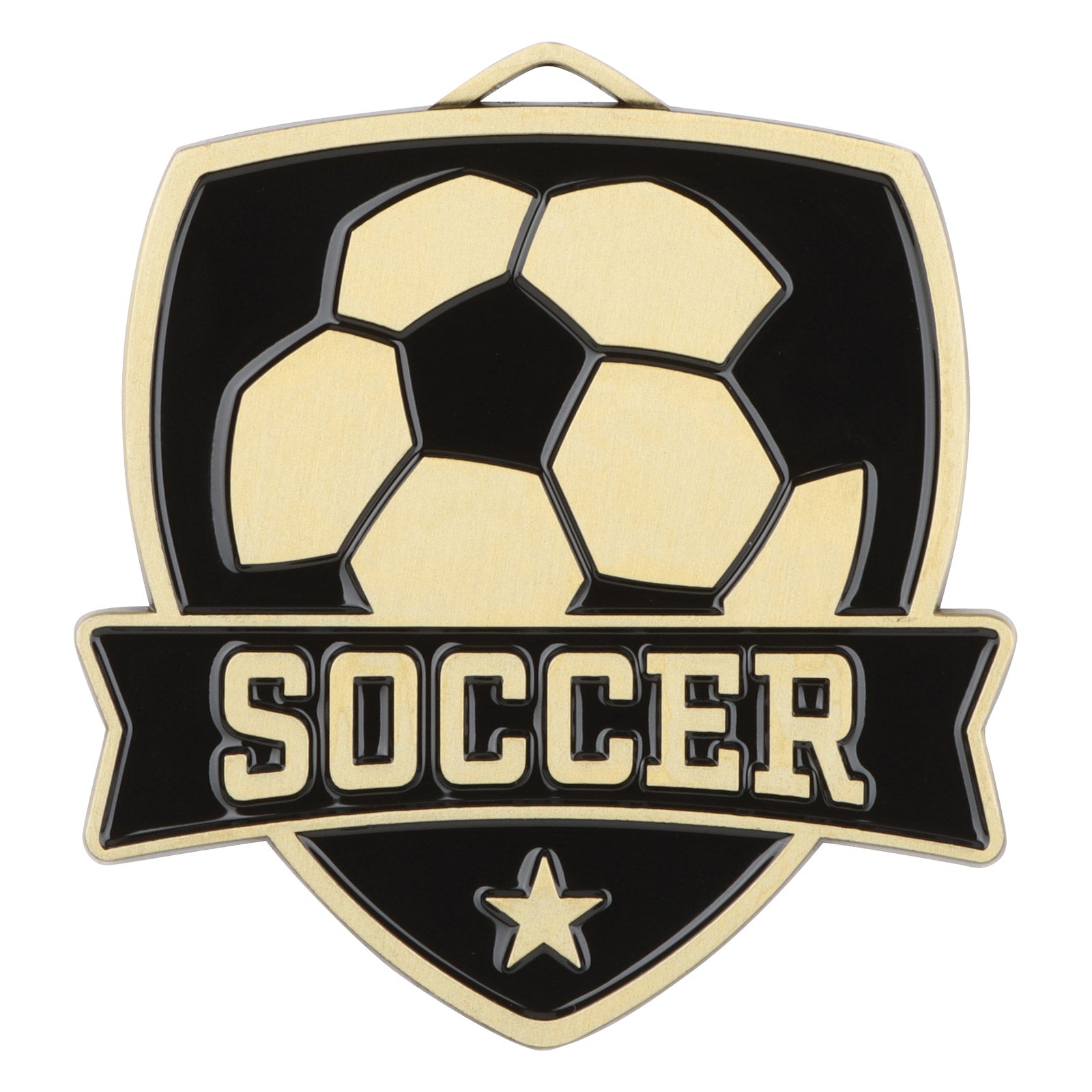 Shield Soccer Medal 2.5" / Gold