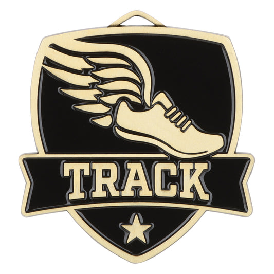 Shield Track Medal 2.5" / Gold