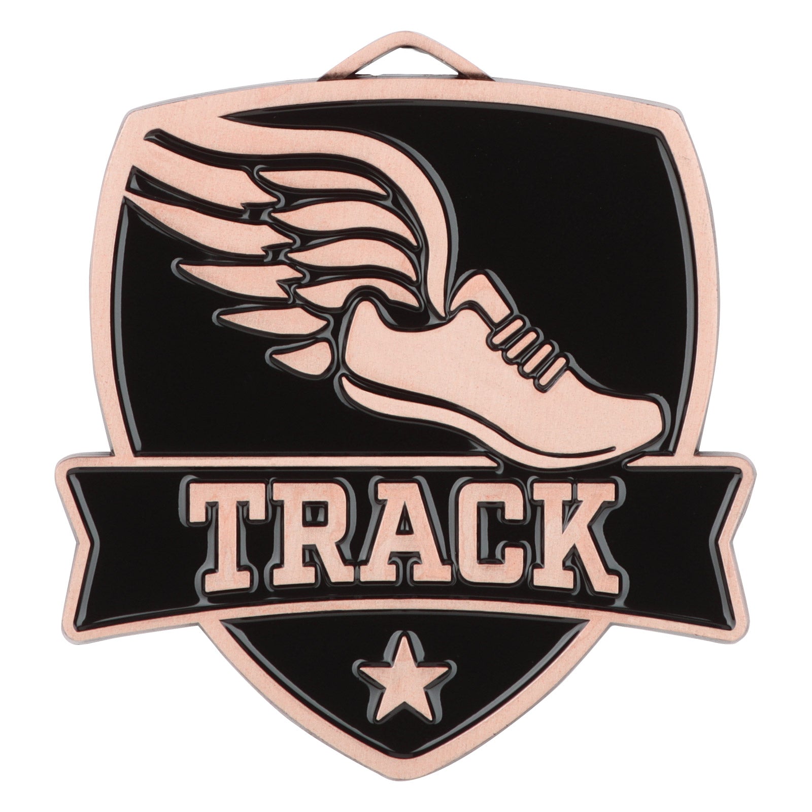 Shield Track Medal 2.5" / Bronze (Copper Tone)