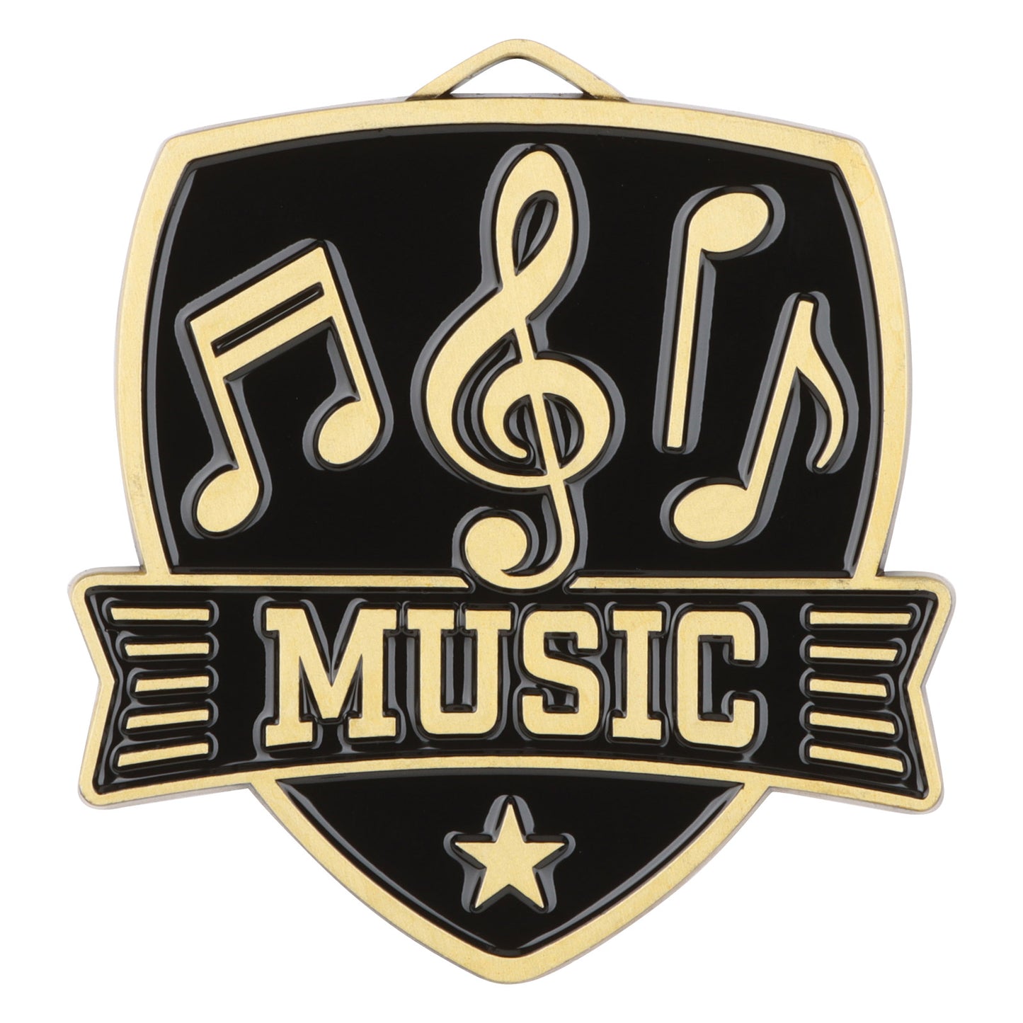 Shield Music Medal 2.5" / Gold