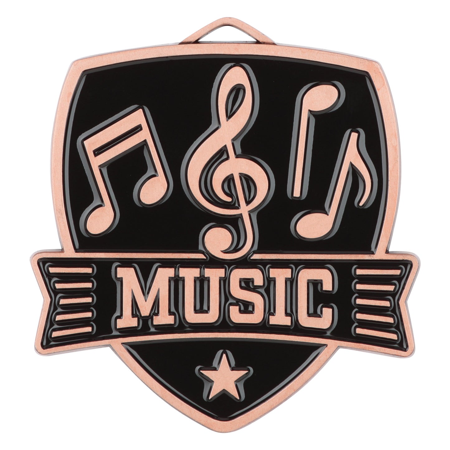 Shield Music Medal 2.5" / Bronze (Copper Tone)