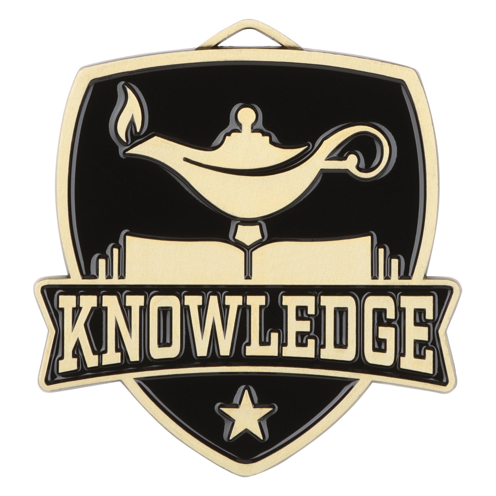 Shield Knowledge Medal 2.5" / Gold