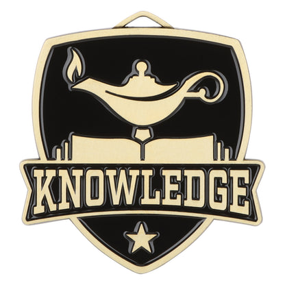 Shield Knowledge Medal 2.5" / Gold