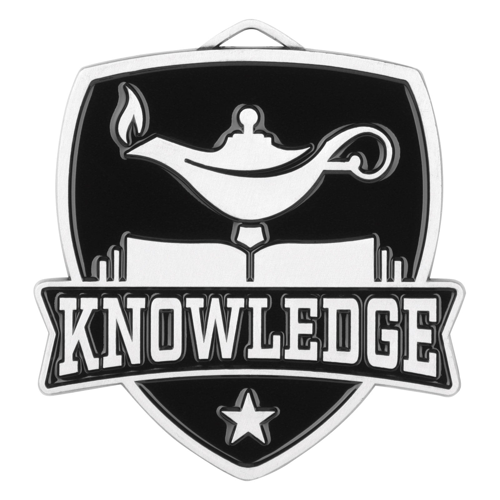 Shield Knowledge Medal 2.5" / Silver