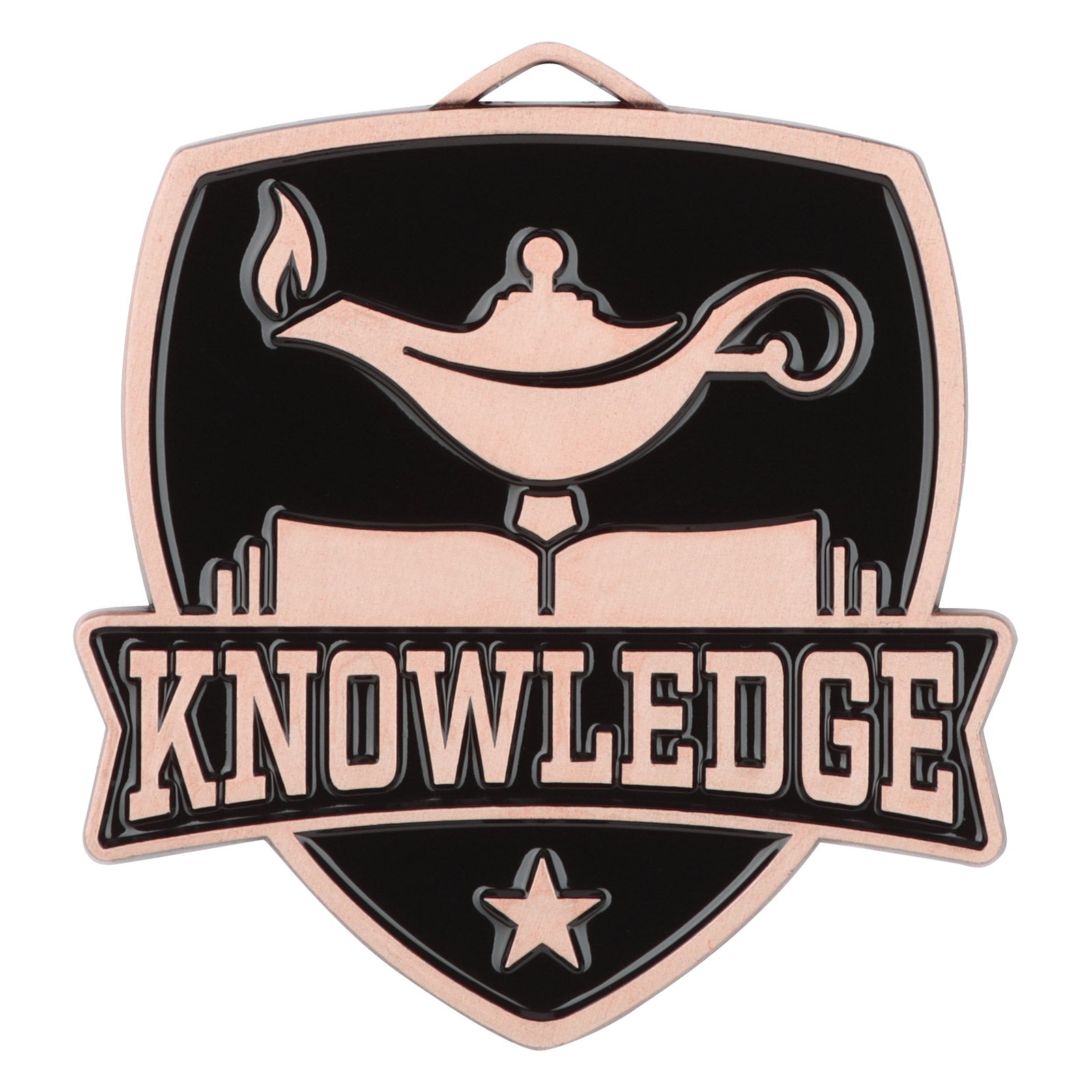 Shield Knowledge Medal 2.5" / Bronze (Copper Tone)