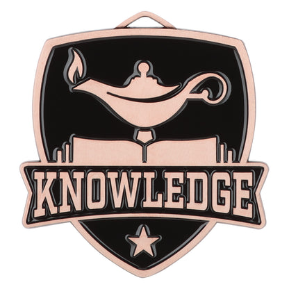 Shield Knowledge Medal 2.5" / Bronze (Copper Tone)