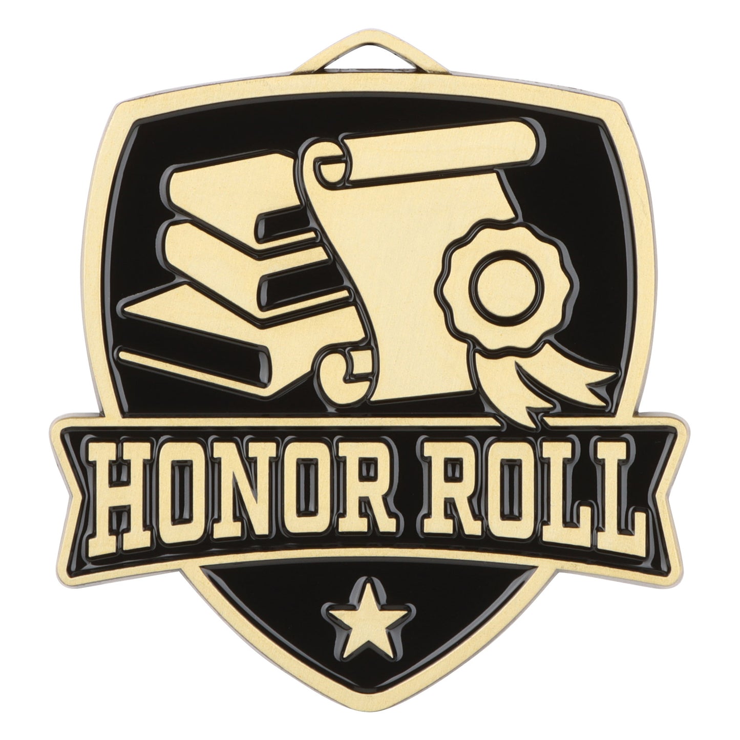 Shield Honor Roll Medal 2.5" / Gold
