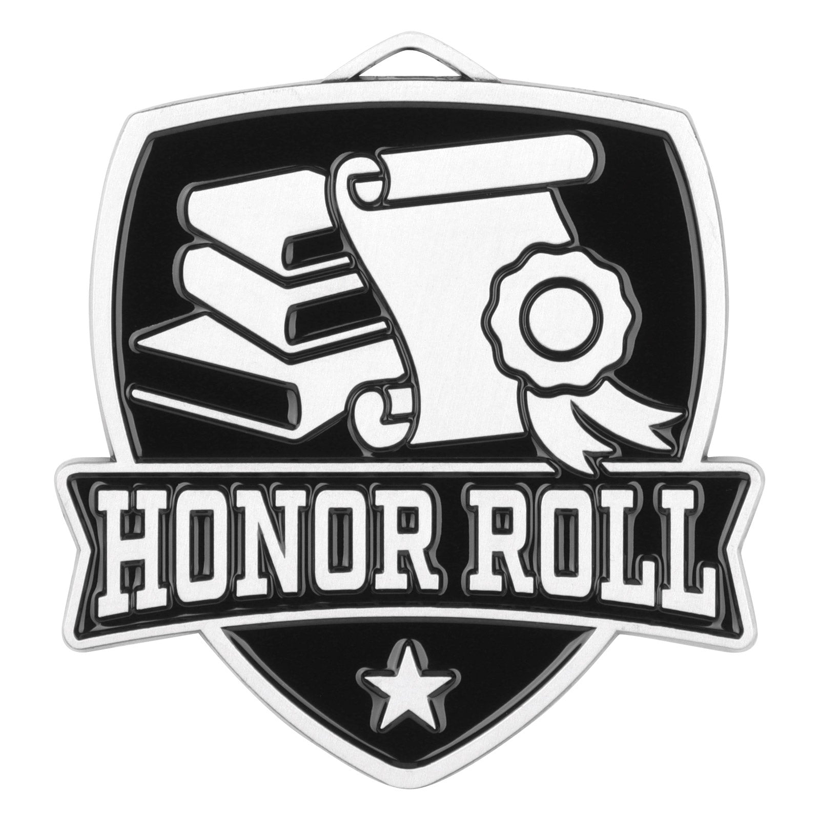 Shield Honor Roll Medal 2.5" / Silver
