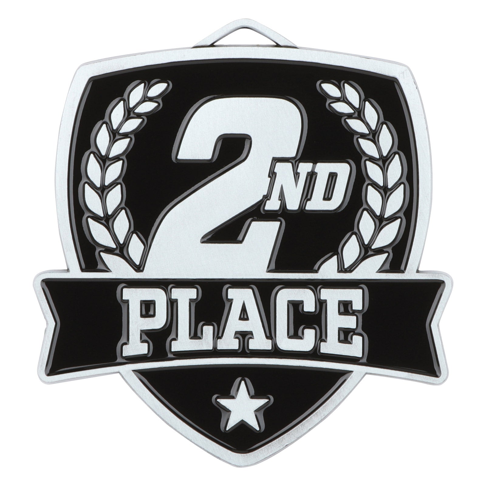 Shield 2nd Place Medal 2.5" / Silver