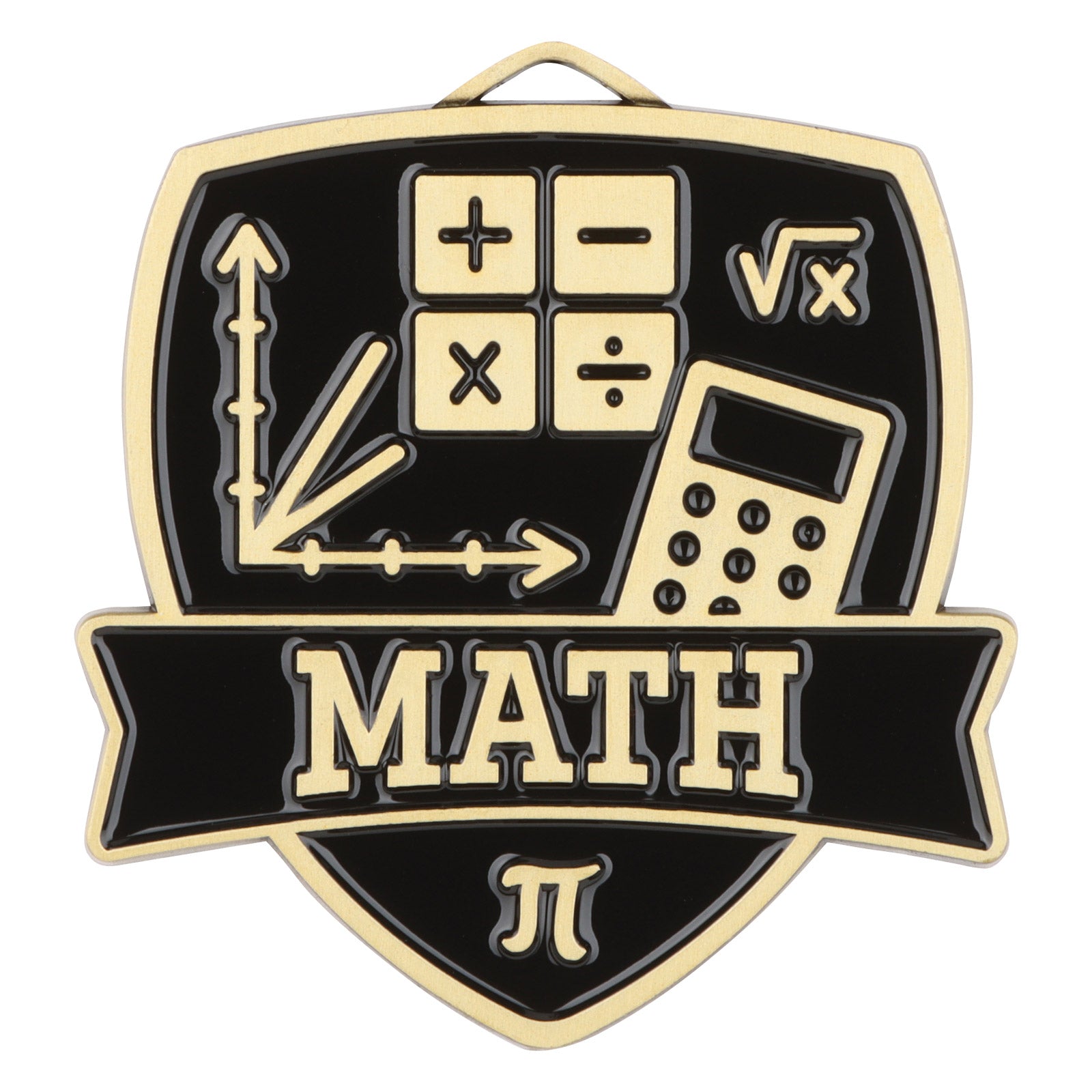 Shield Math Medal 2.5" / Gold