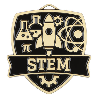 Shield STEM Medal 2.5" / Gold
