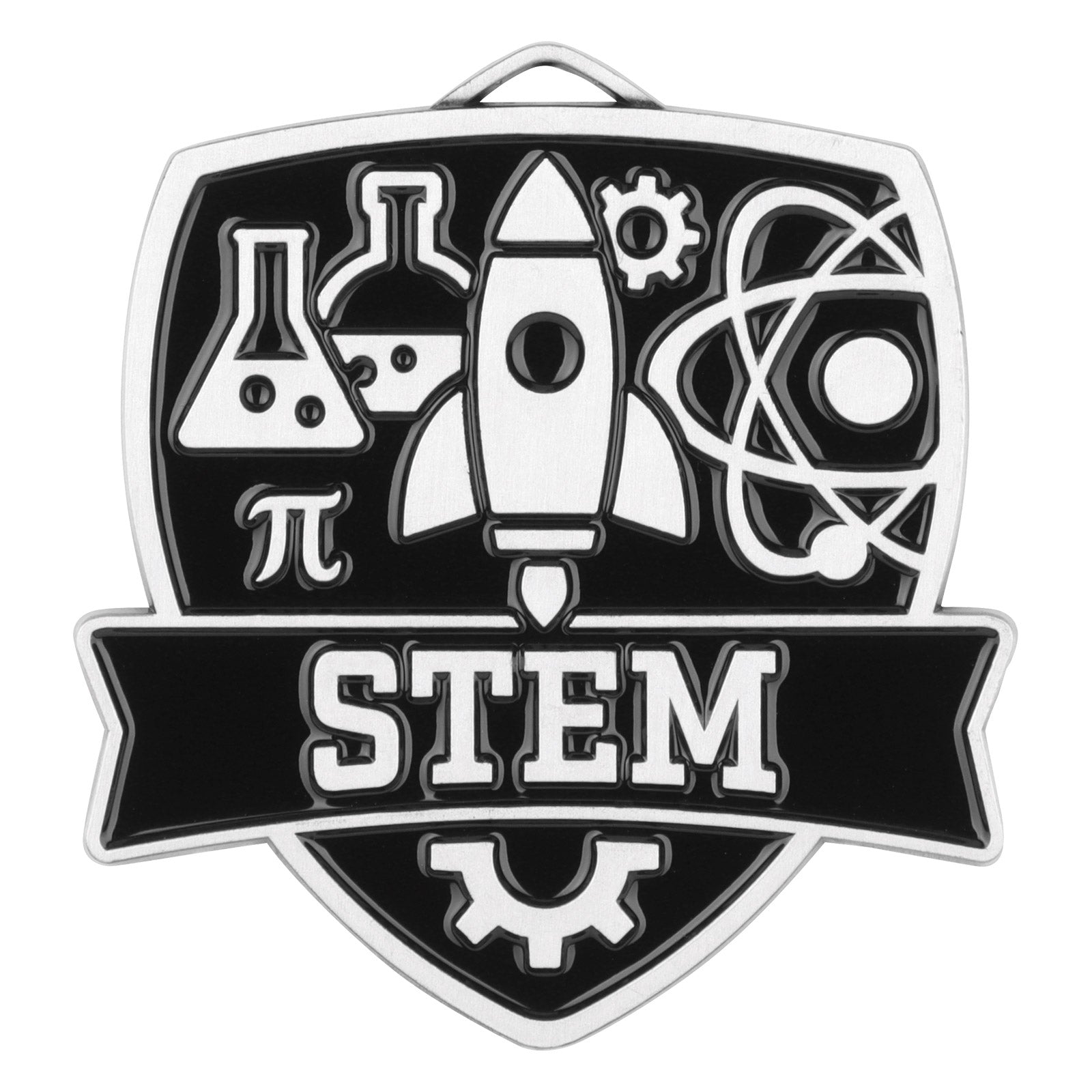 Shield STEM Medal 2.5" / Silver