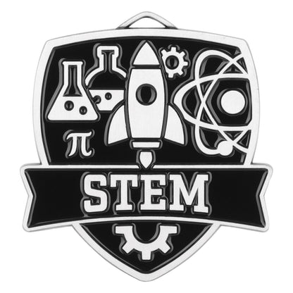 Shield STEM Medal 2.5" / Silver