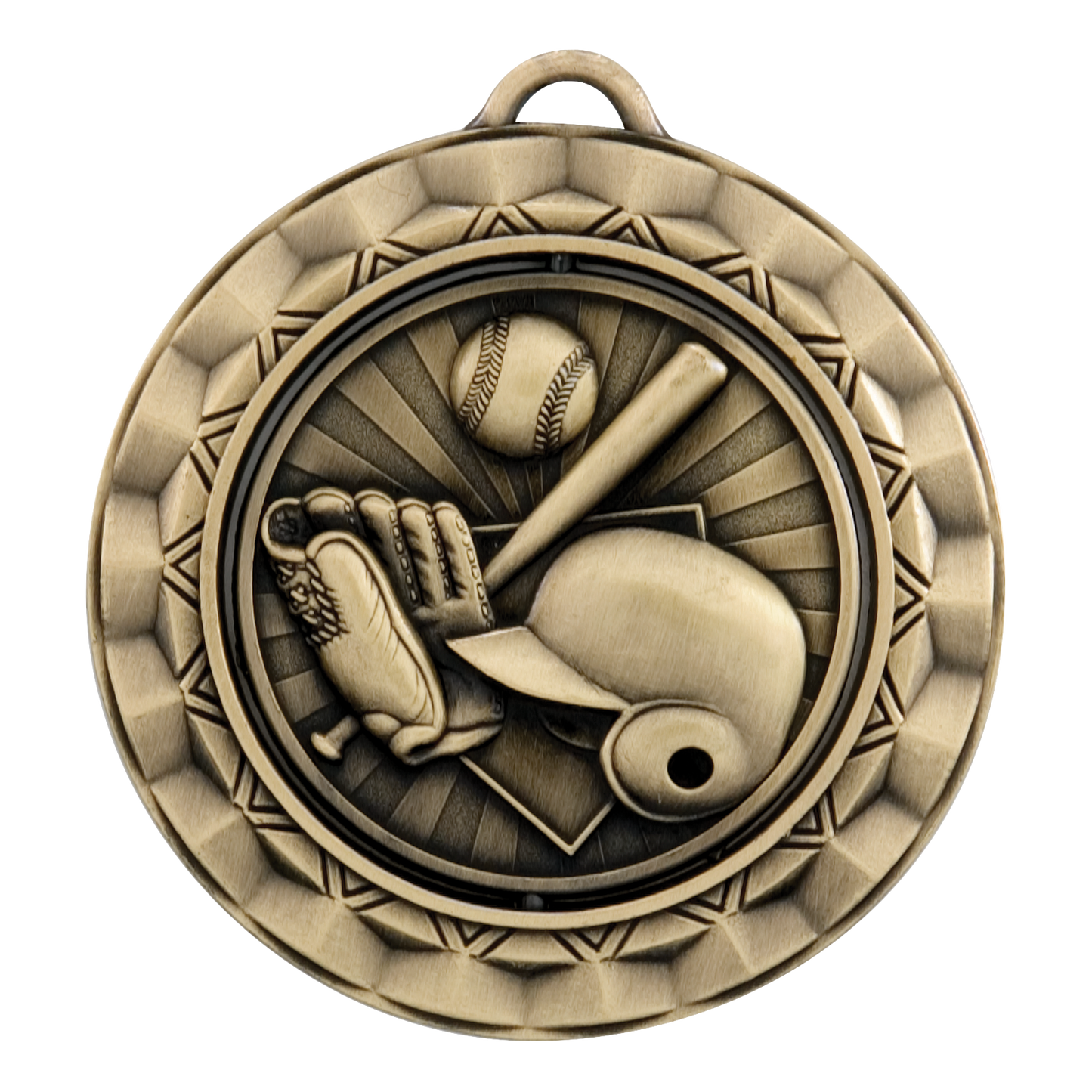 Spinner Baseball Medal 2.375" / Gold