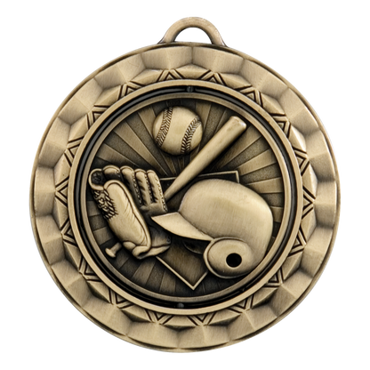 Spinner Baseball Medal 2.375" / Gold