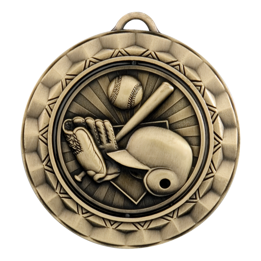 Spinner Baseball Medal 2.375" / Gold
