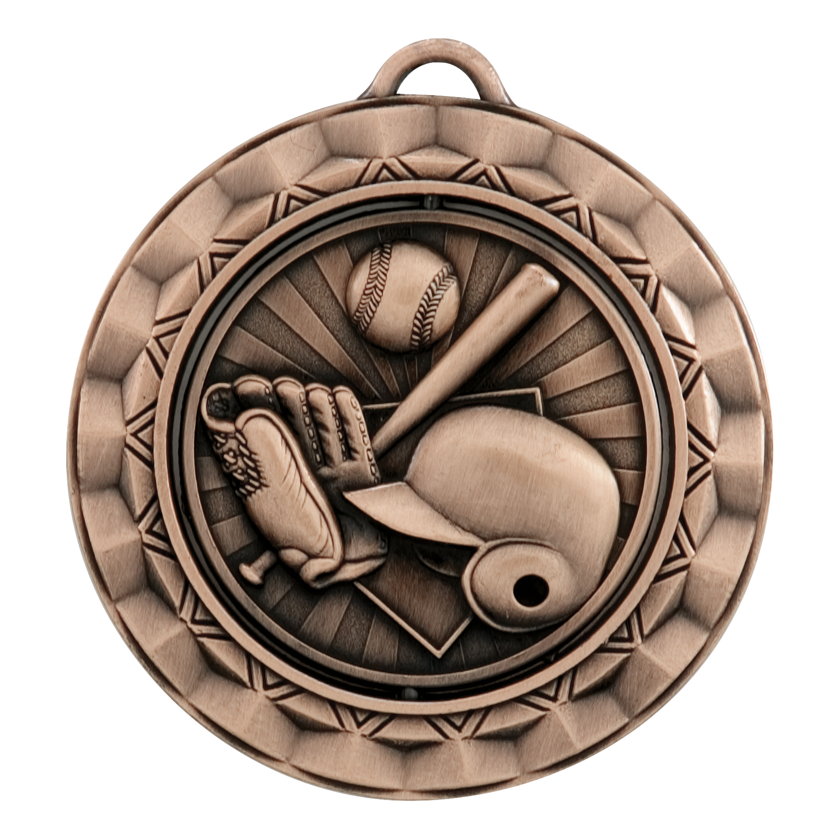 Spinner Baseball Medal 2.375" / Bronze (Copper Tone)