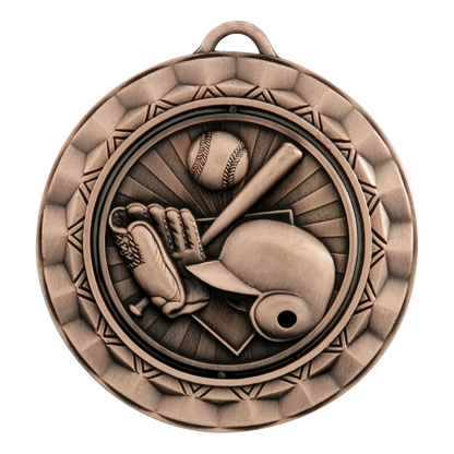 Spinner Baseball Medal 2.375" / Bronze (Copper Tone)