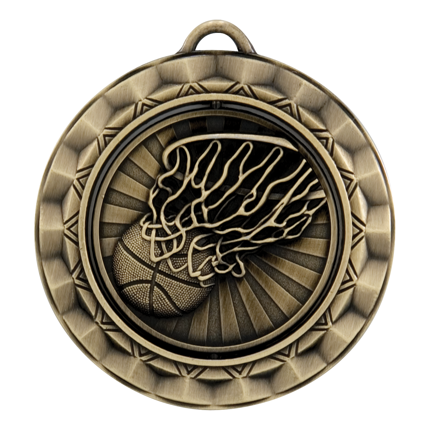 Spinner Basketball Medal 2.375" / Gold