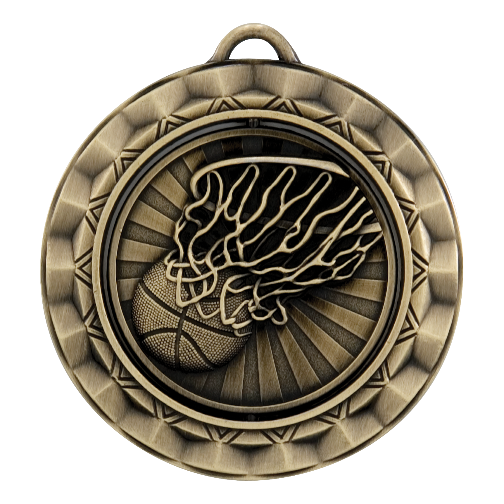 Spinner Basketball Medal 2.375" / Gold