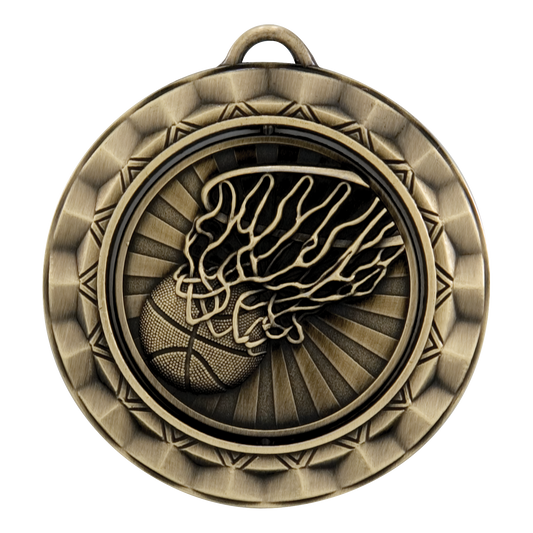 Spinner Basketball Medal 2.375" / Gold