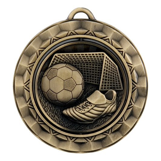 Spinner Soccer Medal 2.375" / Gold