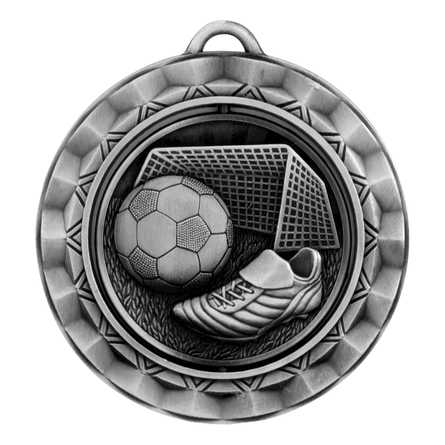 Spinner Soccer Medal 2.375" / Silver