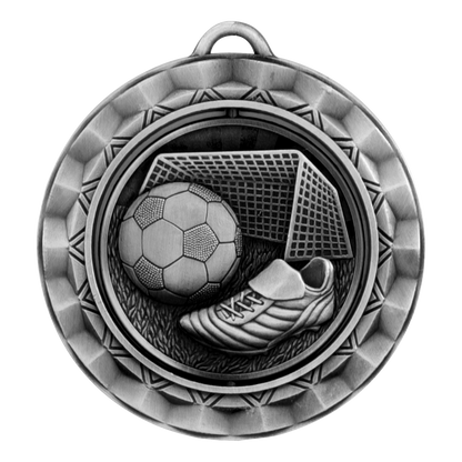 Spinner Soccer Medal 2.375" / Silver