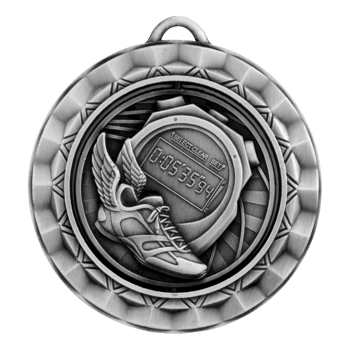 Spinner Track Medal 2.375" / Silver