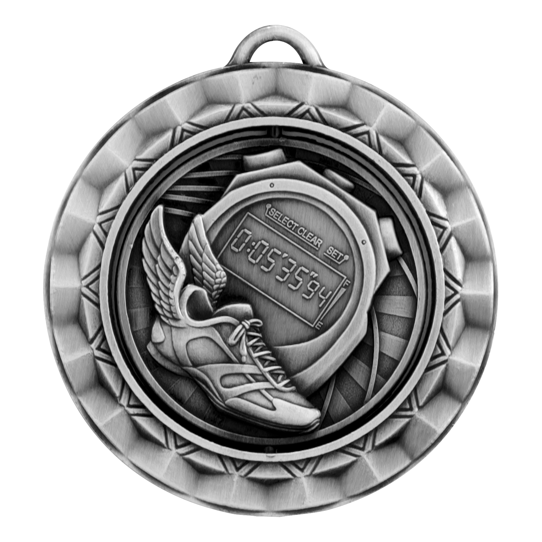 Spinner Track Medal 2.375" / Silver