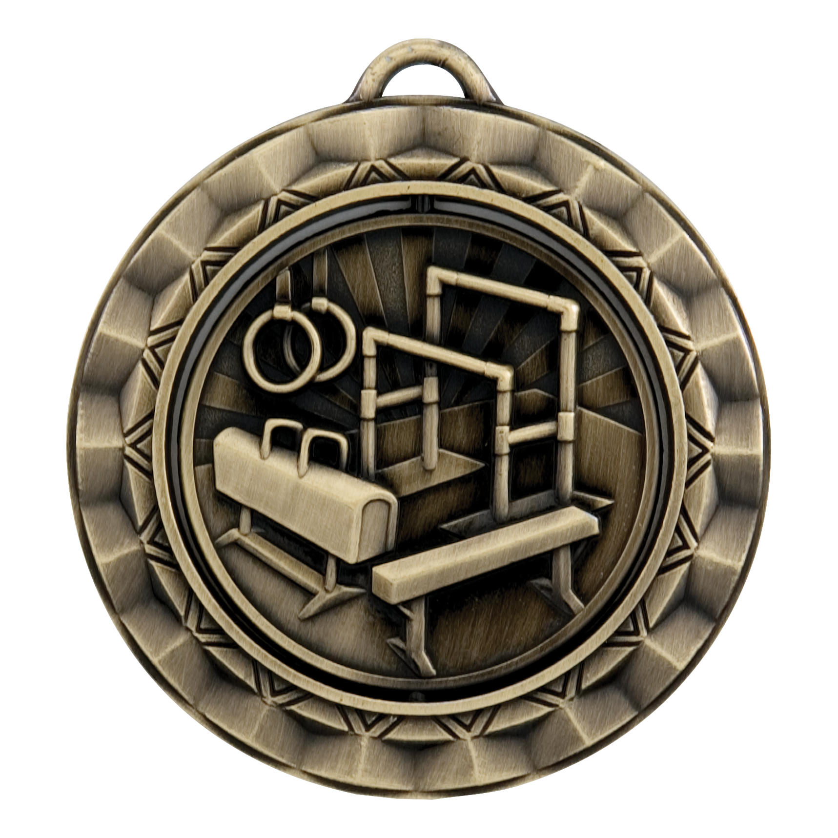 Spinner Gymnastics Medal 2.375" / Gold