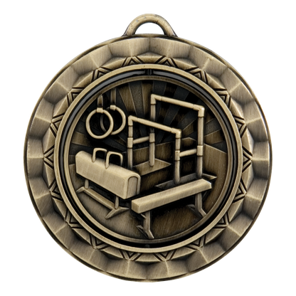 Spinner Gymnastics Medal 2.375" / Gold