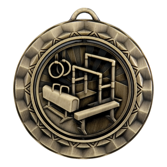 Spinner Gymnastics Medal 2.375" / Gold