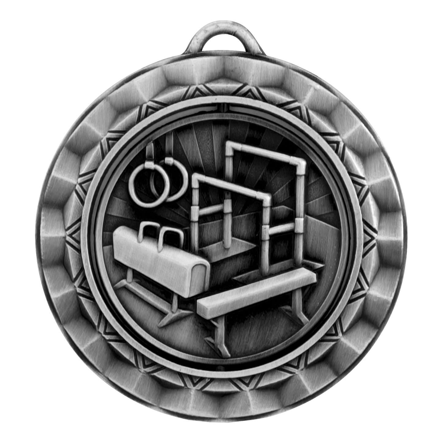 Spinner Gymnastics Medal 2.375" / Silver