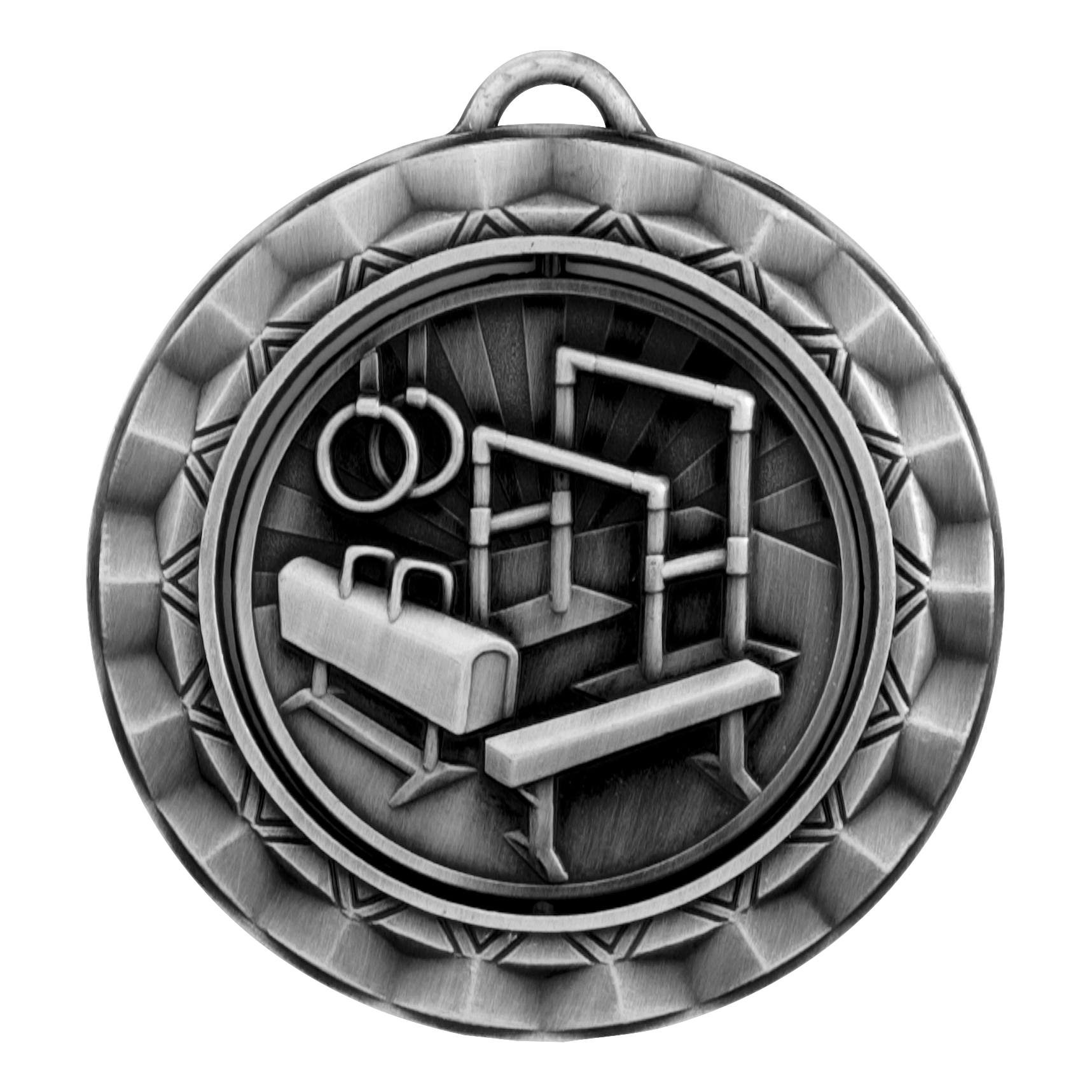 Spinner Gymnastics Medal 2.375" / Silver