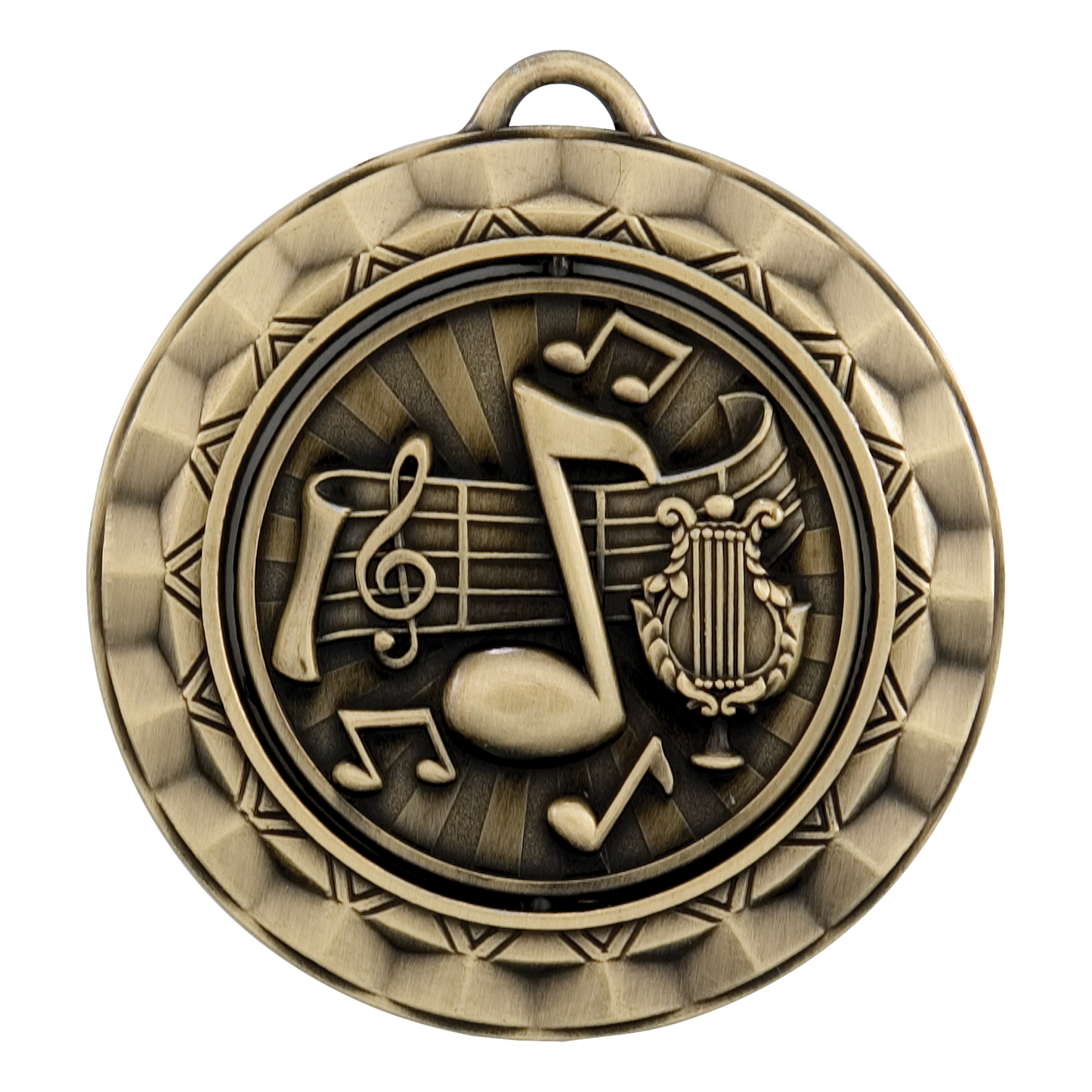 Spinner Music Medal 2.375" / Gold