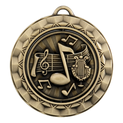 Spinner Music Medal 2.375" / Gold
