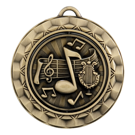 Spinner Music Medal 2.375" / Gold