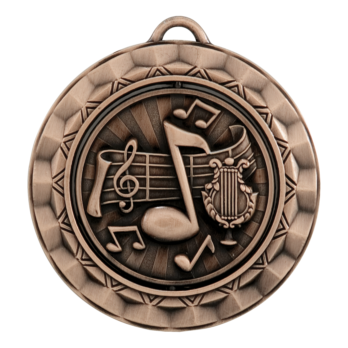 Spinner Music Medal 2.375" / Bronze (Copper Tone)