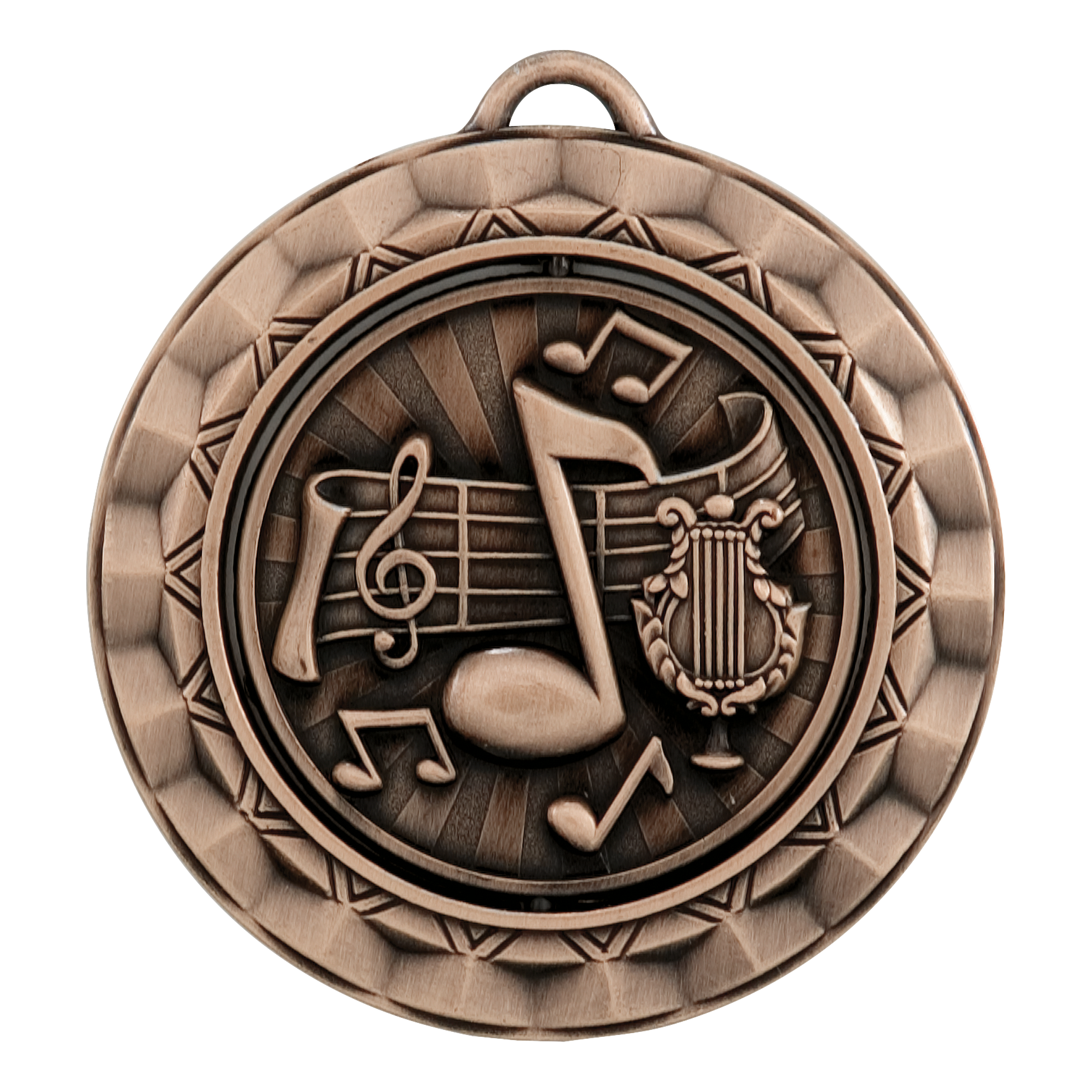 Spinner Music Medal 2.375" / Bronze (Copper Tone)