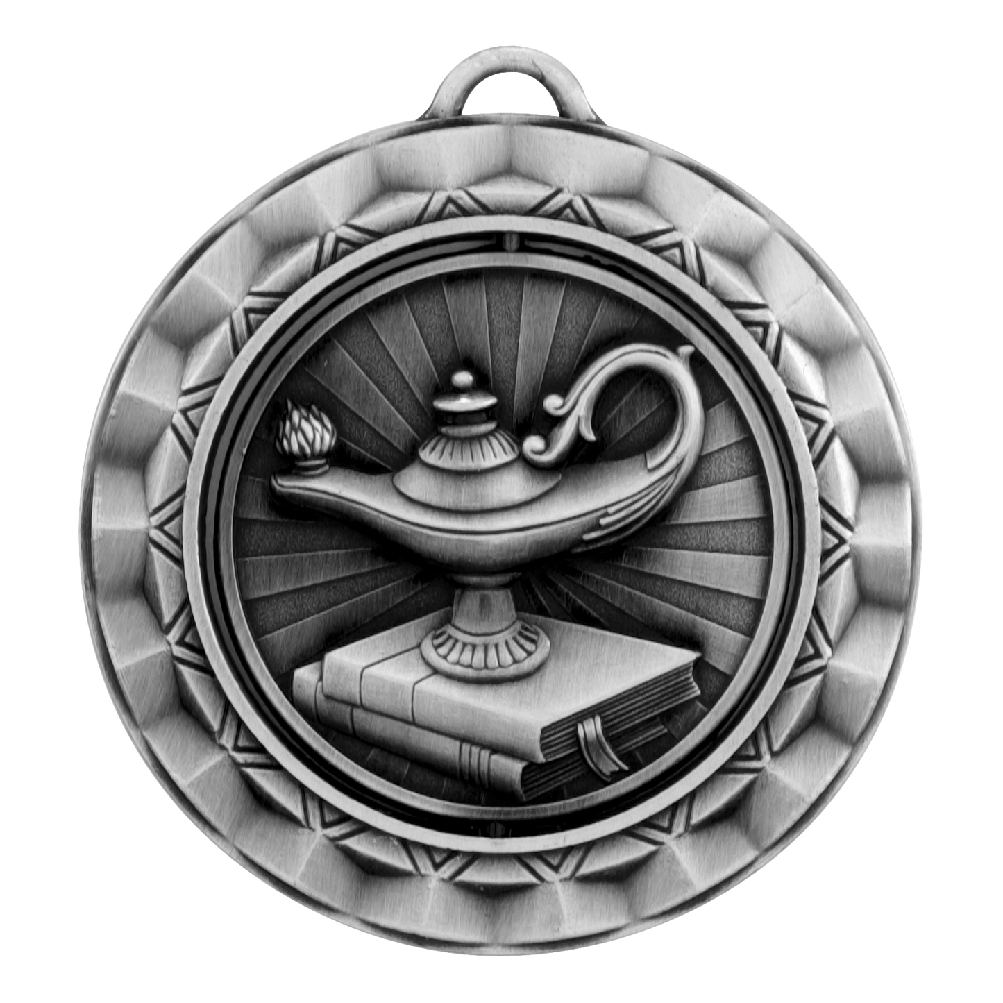 Spinner Academic Medal 2.375" / Silver
