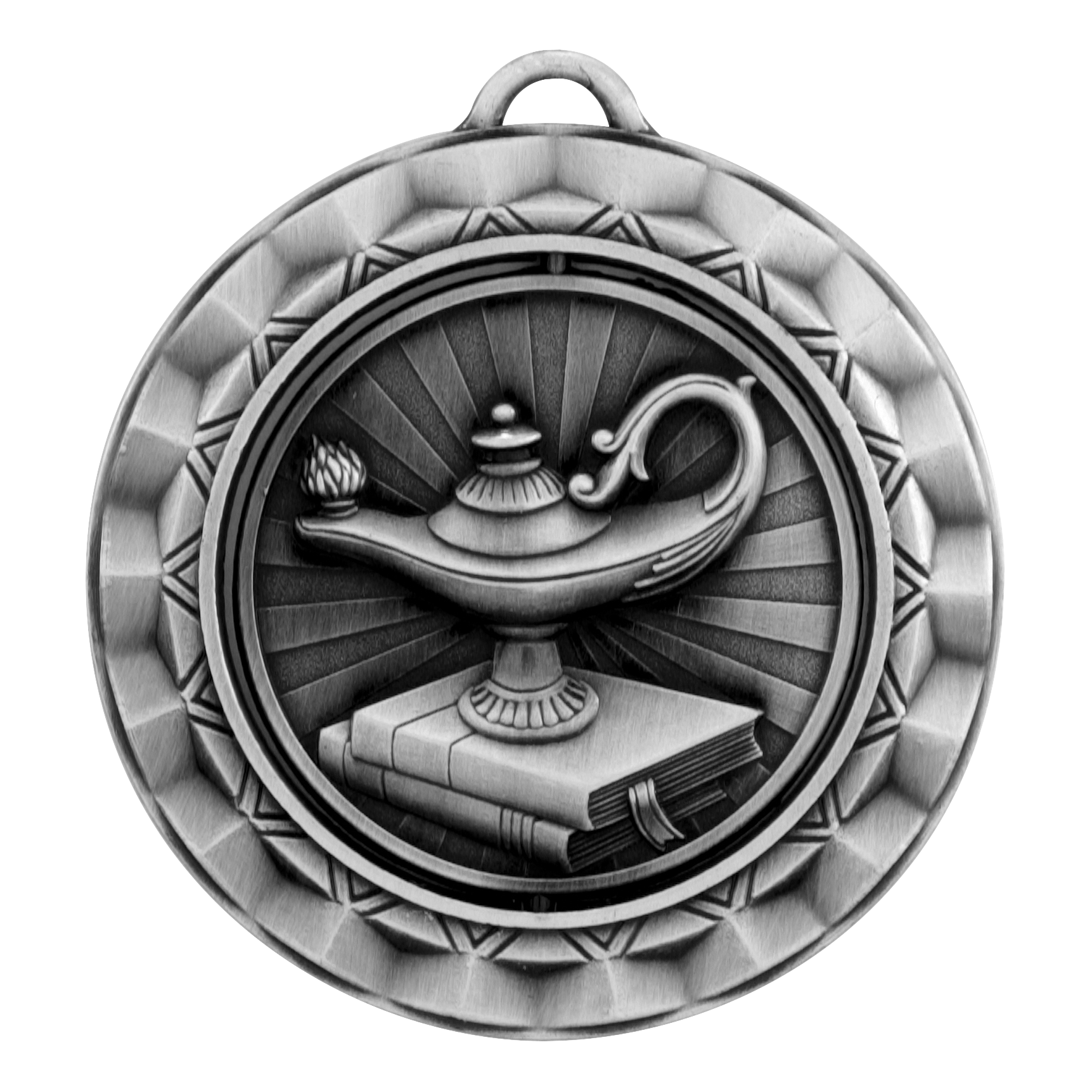 Spinner Academic Medal 2.375" / Silver