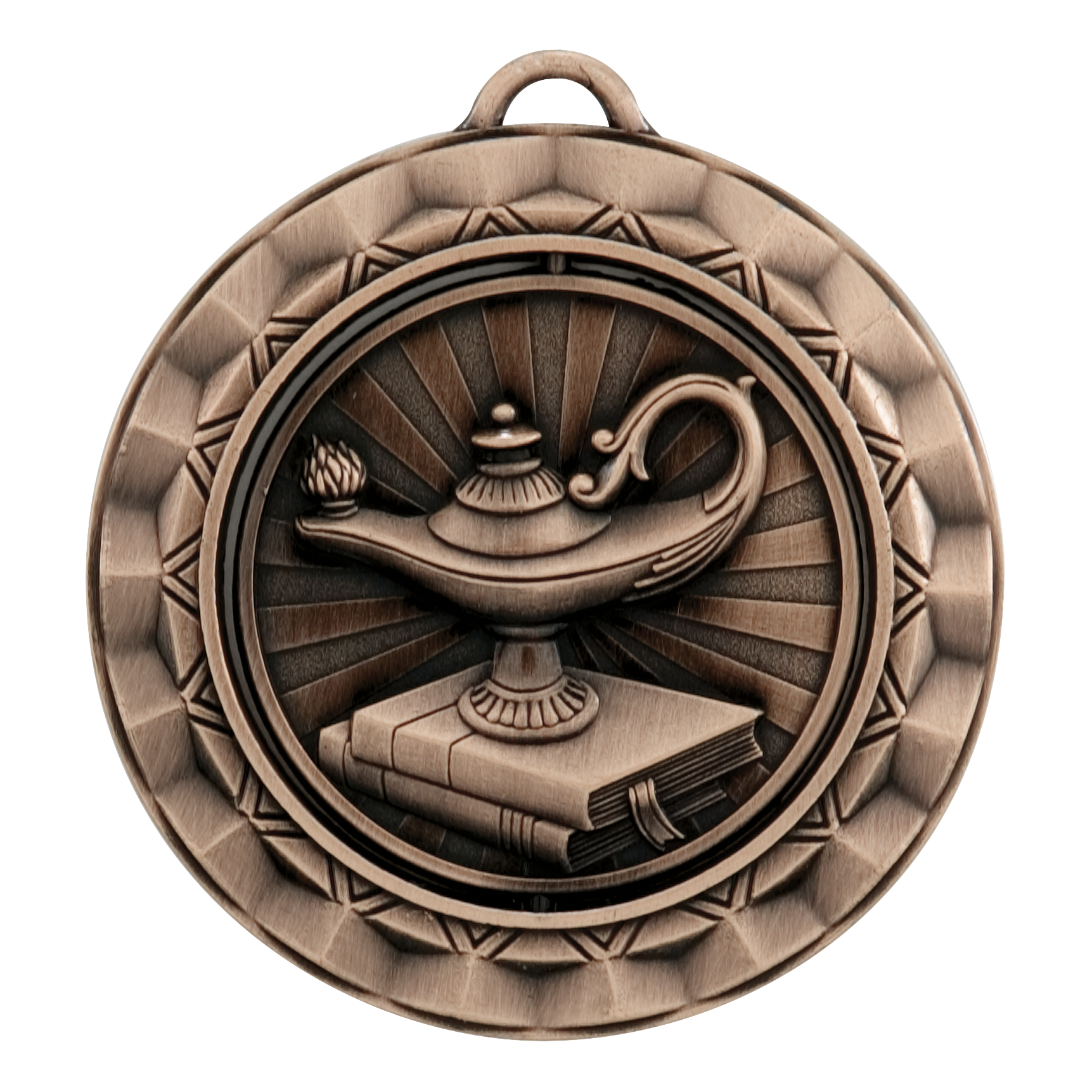 Spinner Academic Medal 2.375" / Bronze (Copper Tone)