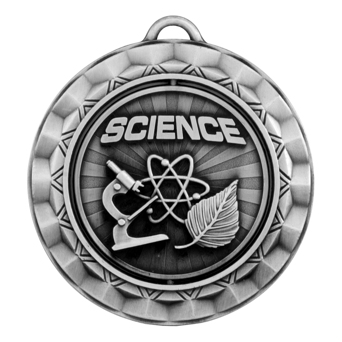 Spinner Science Medal 2.375" / Silver