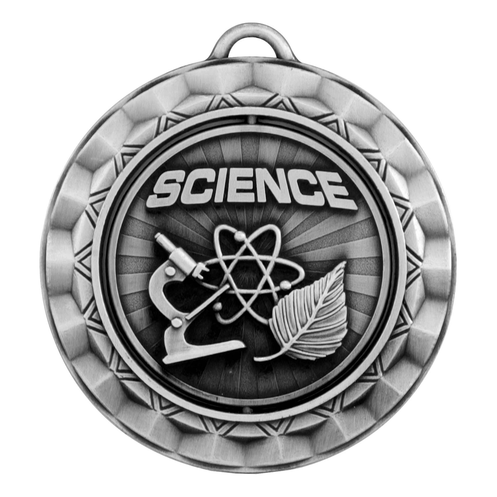 Spinner Science Medal 2.375" / Silver